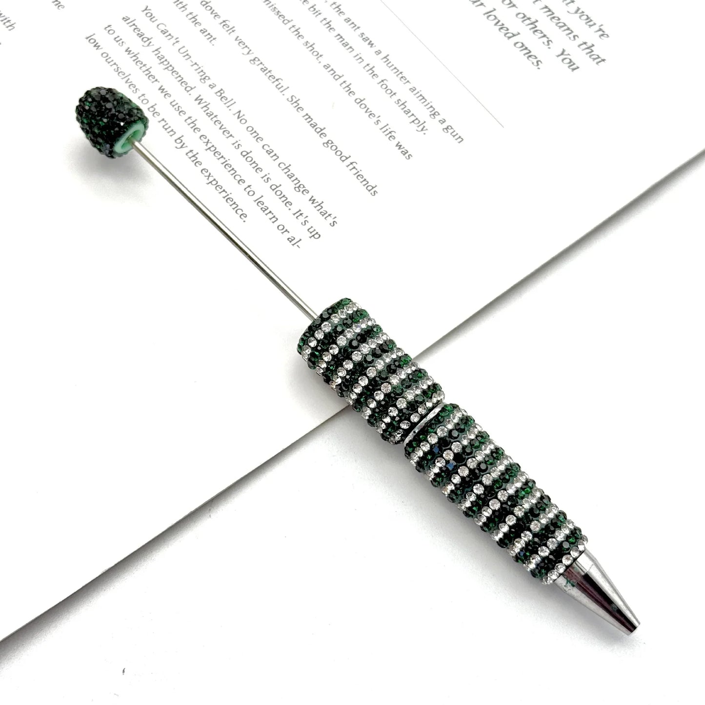 Striped diamond bead pen Fun rotating full diamond cute Beadable-pens