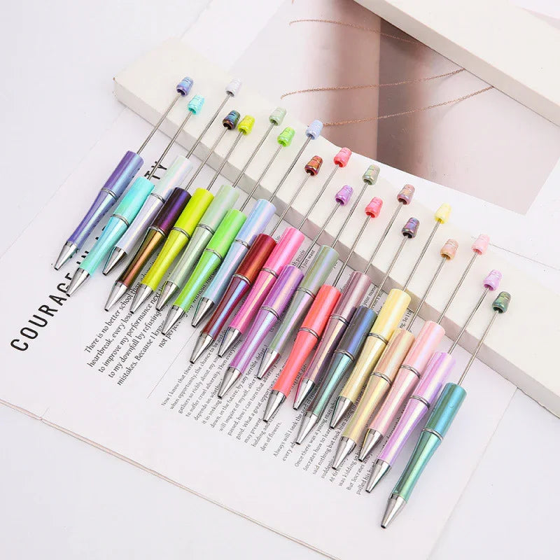 Colorful bead pen, colorful gift pen, rotating plastic ballpoint pen