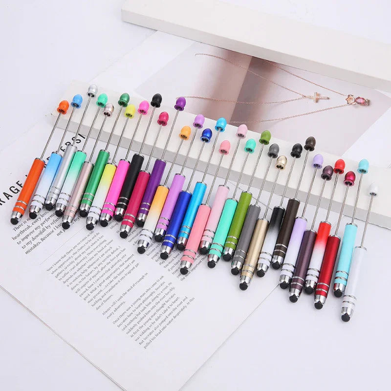 Touch screen bead pen DIY touch screen touch handmade cute grain ballpoint pen