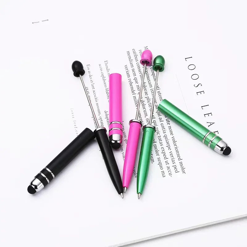 Touch screen bead pen DIY touch screen touch handmade cute grain ballpoint pen