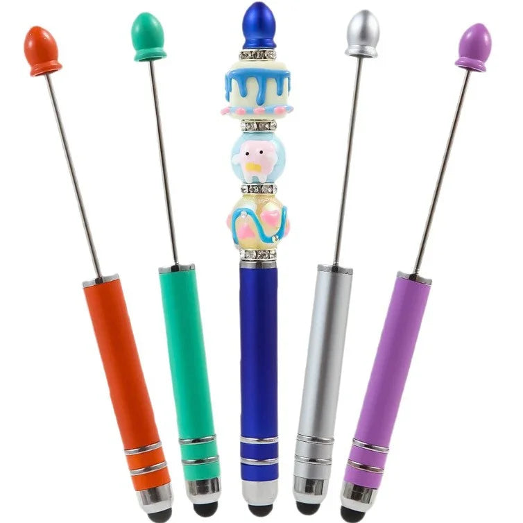 Touch screen bead pen DIY touch screen touch handmade cute grain ballpoint pen