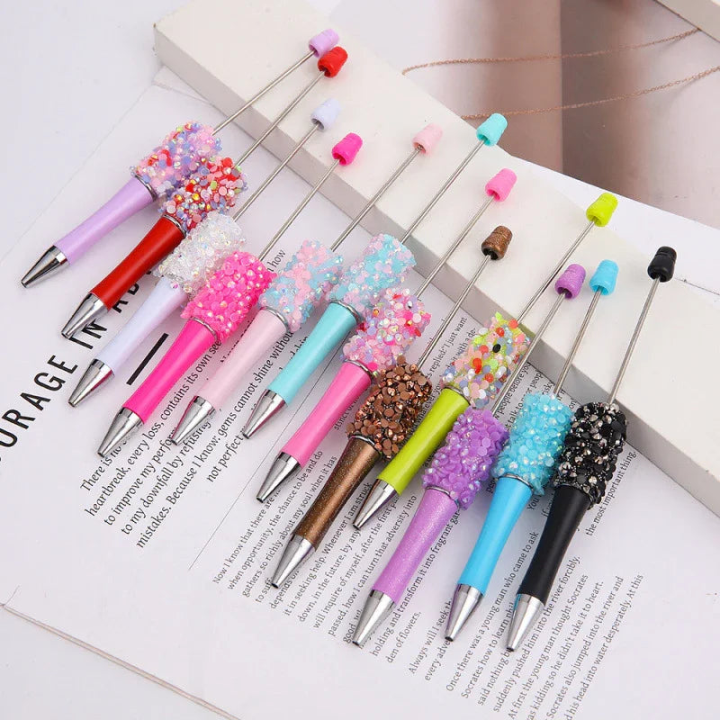 Sequin bead pen ins colorful resin ballpoint pen