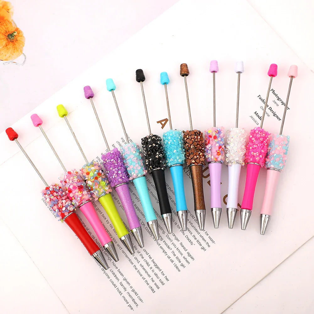Sequin bead pen ins colorful resin ballpoint pen