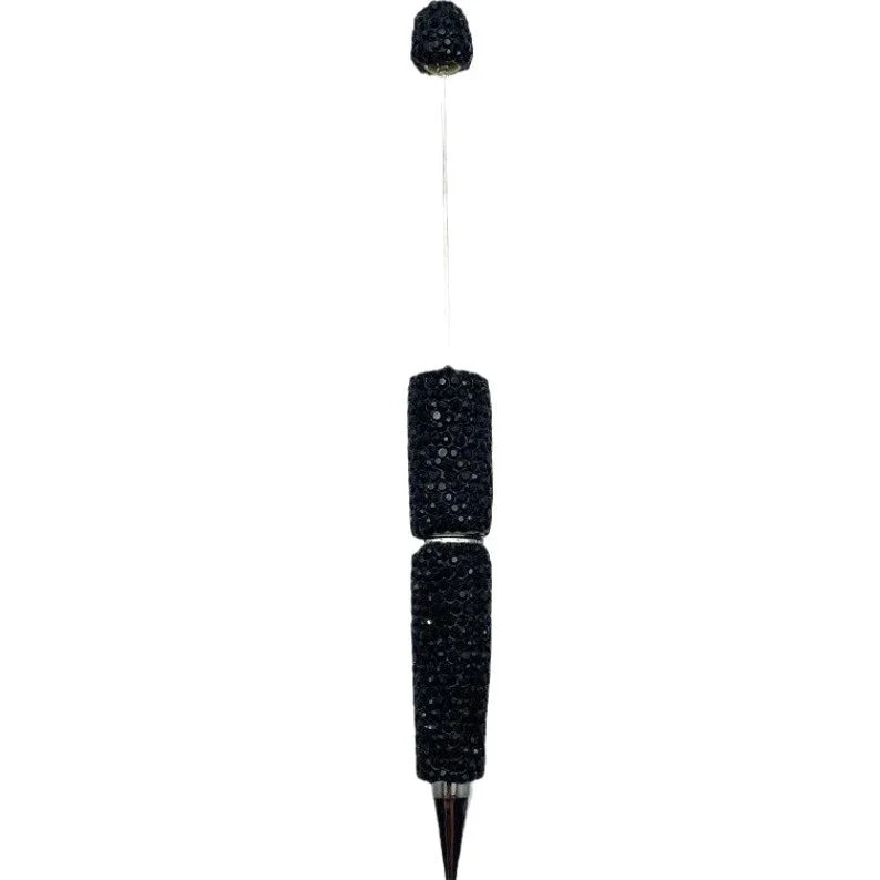 Solid color full diamond bead pen handmade full diamond threadable ballpoint pen