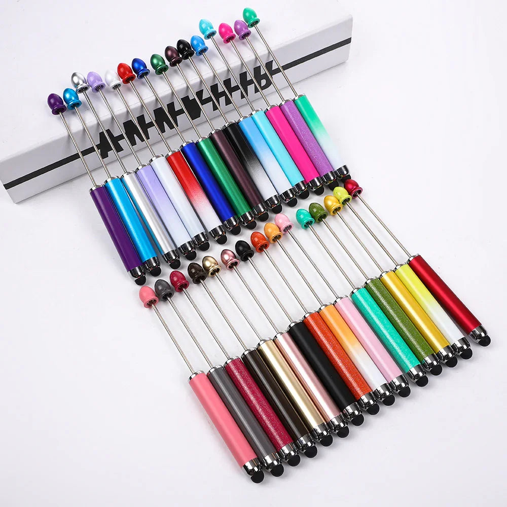 No coil touch screen bead pen hand-threaded cute bead pen