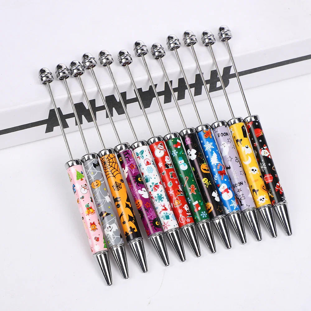 Printed Bead Pen Creative Christmas and Halloween Labu Ballpoint Pen