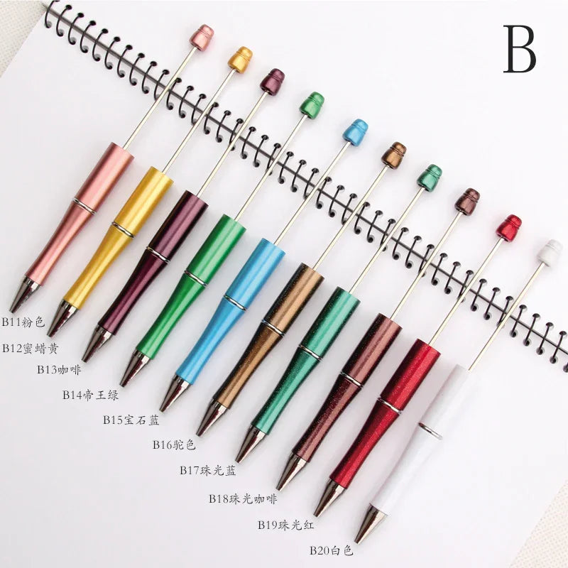 Colorful multi-color spray paint cute grain pen three-color gradient bead pen