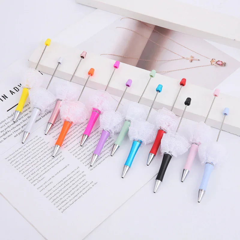 Pearl mesh bead pen educational handmade bead pen