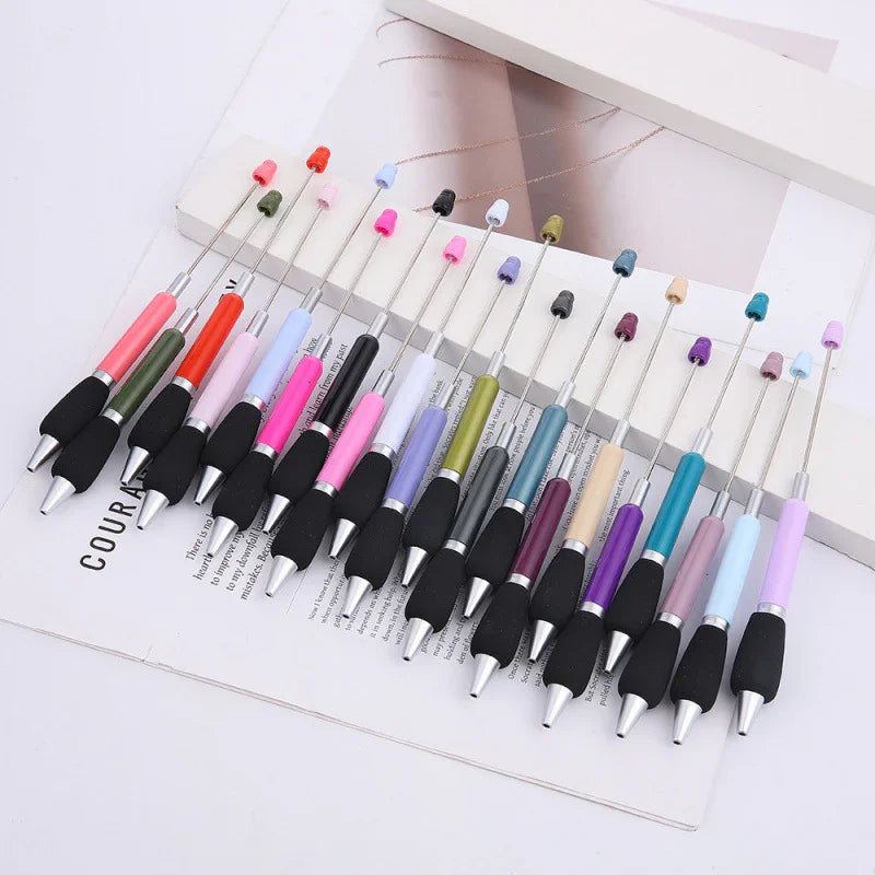 Push bead pen sponge grip ballpoint pen puzzle handmade cute pen