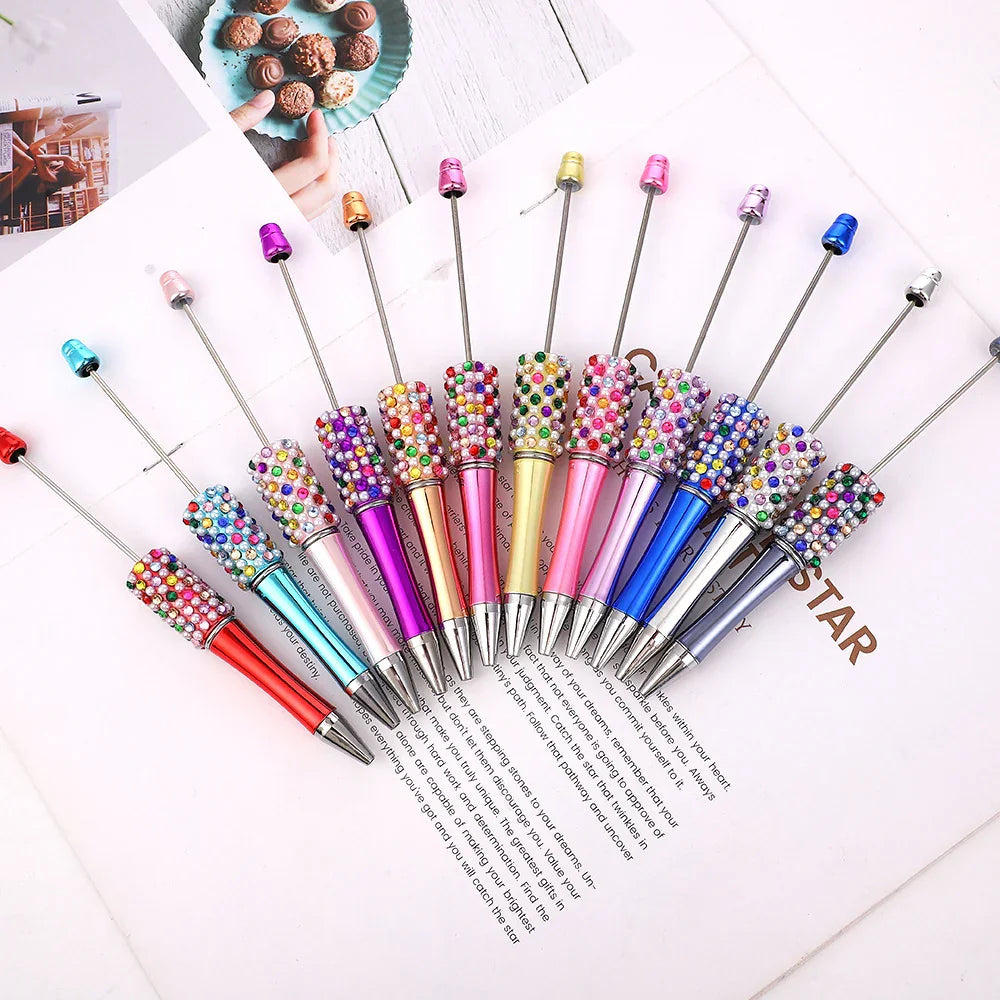 Candy Pearl Bead Pen Colorful UV Electroplating Ballpoint Pen Educational Ballpoint Pen