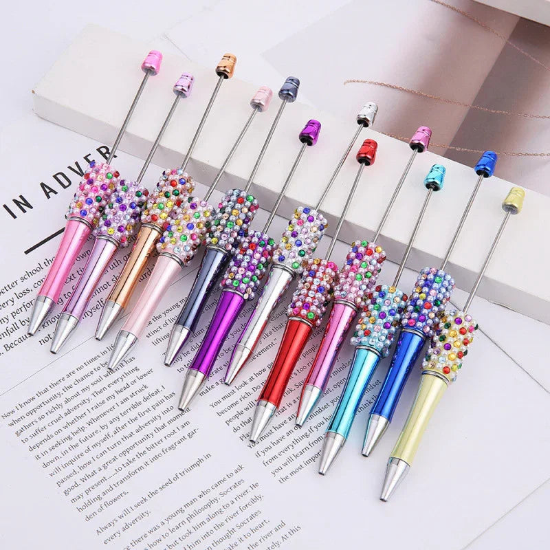 Candy Pearl Bead Pen Colorful UV Electroplating Ballpoint Pen Educational Ballpoint Pen