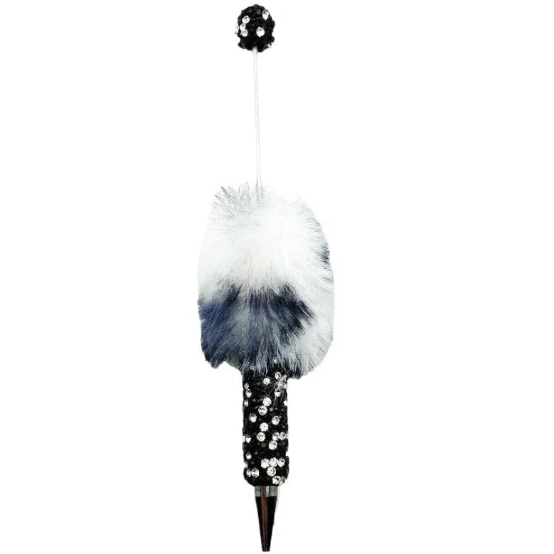 Leopard print full diamond bead pen Furry AB diamond bead pen