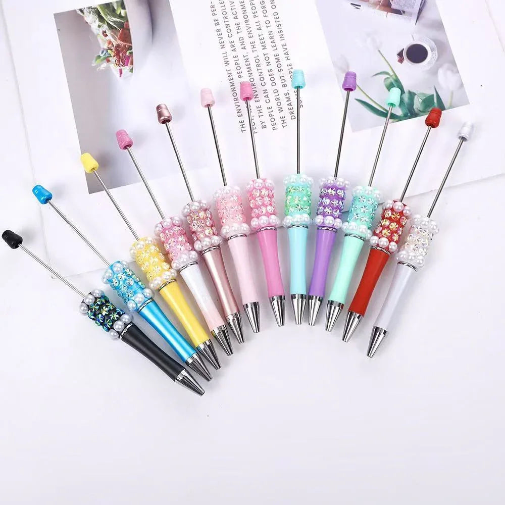 Colorful fireworks bead pen fun DIY pearl ballpoint pen