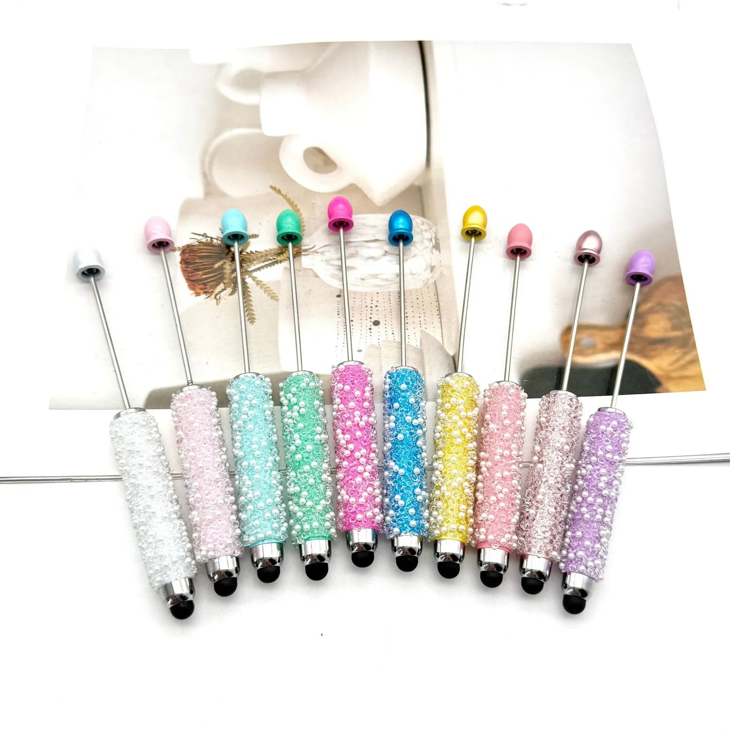Gypsophila Touch Screen Diamond Bead Pen with Fun Sugar Pearls