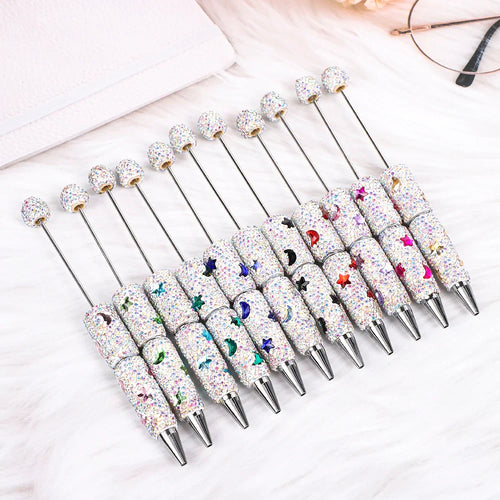 Star and Moon Full Diamond Bead Pen Colorful Heavy Industry Full Diamond