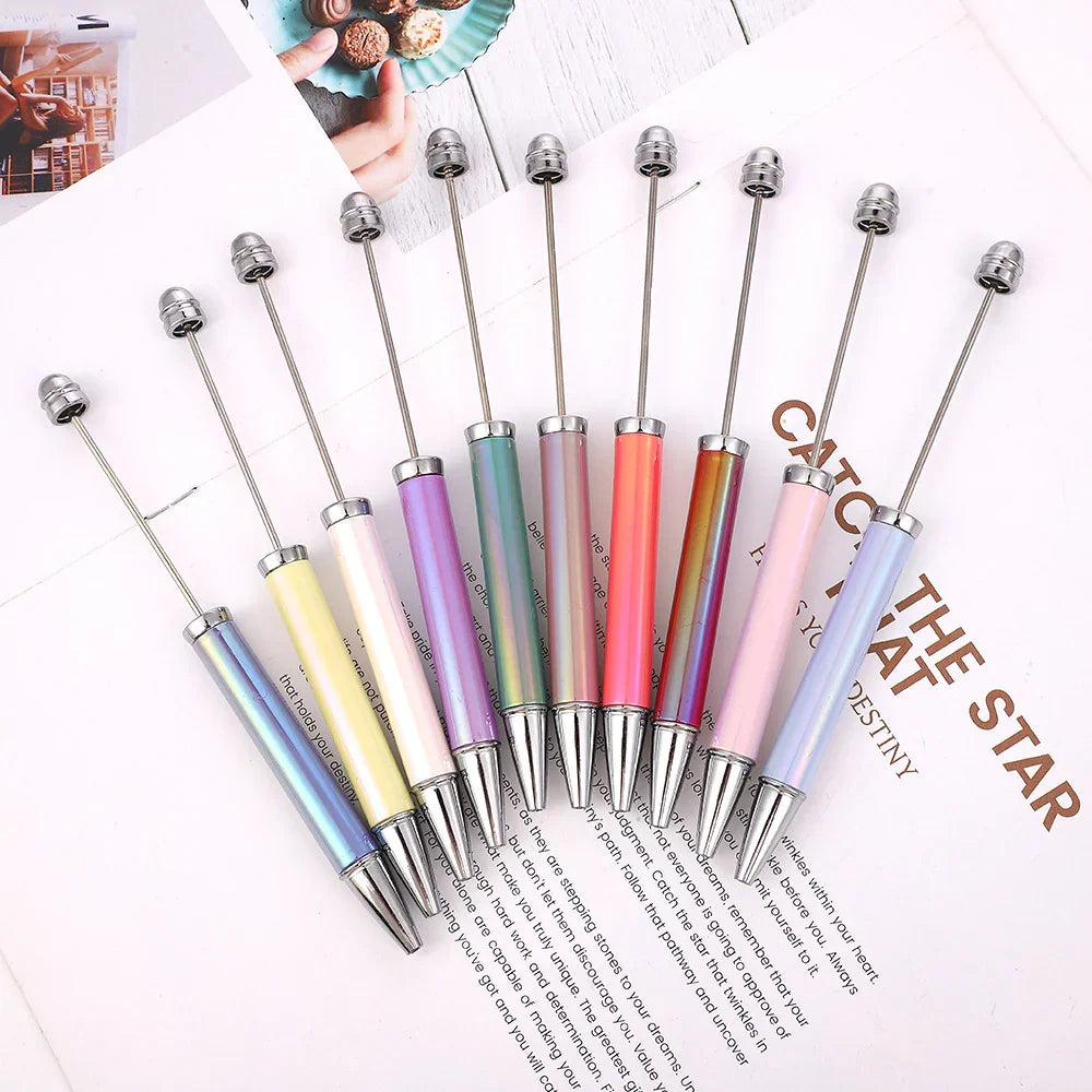 Colorful electroplating bead pen UV heat transfer handmade cute beads