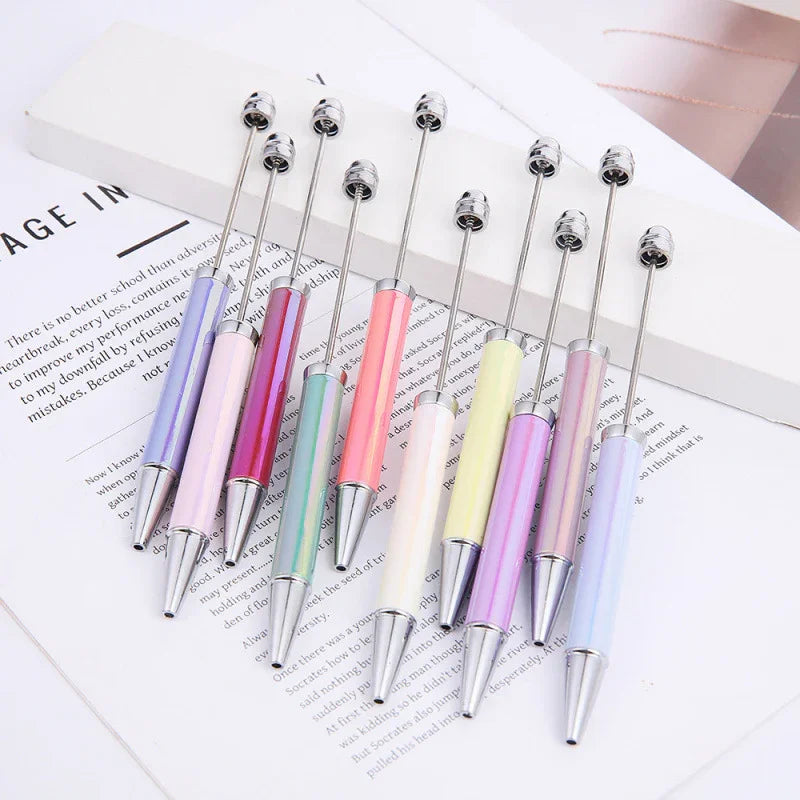 Colorful electroplating bead pen UV heat transfer handmade cute beads