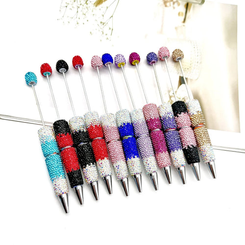 Gradient full diamond bead pen creative full diamond signature ballpoint pen