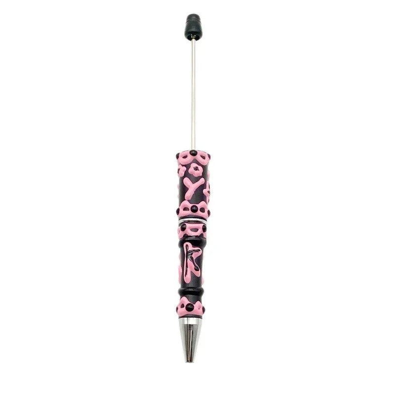 Painted bead pen pure handmade cream cute grain pen