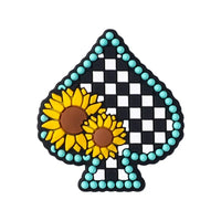 Peach heart turquoise daisy