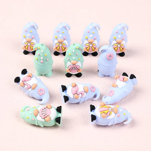 3D silicone beads cartoon dwarf glue beads jewelry DIY beaded silicone beads