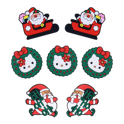Christmas silicone beads cartoon KT cat loose beads