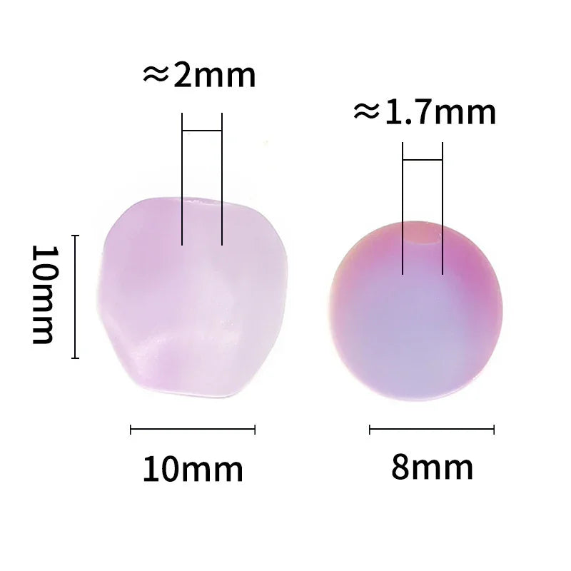 Matte velvet resin cat's eye beads irregular geometric beads