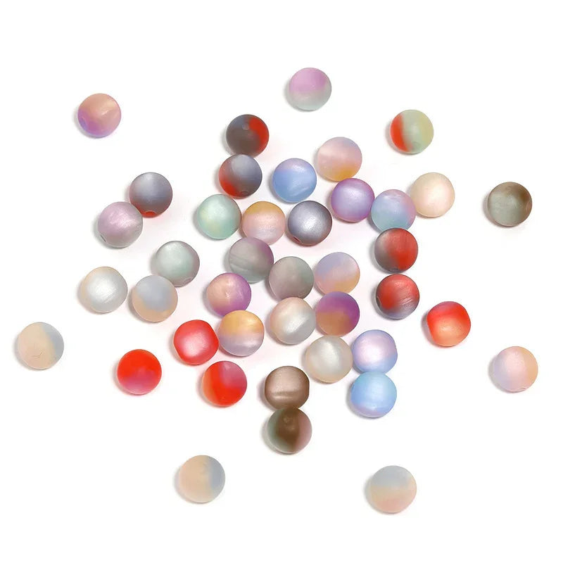 Matte velvet resin cat's eye beads irregular geometric beads
