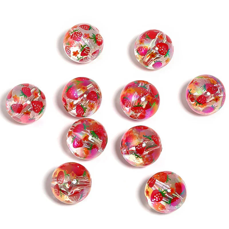 Acrylic Beads transparent UV plating high cold black butterfly 16MM