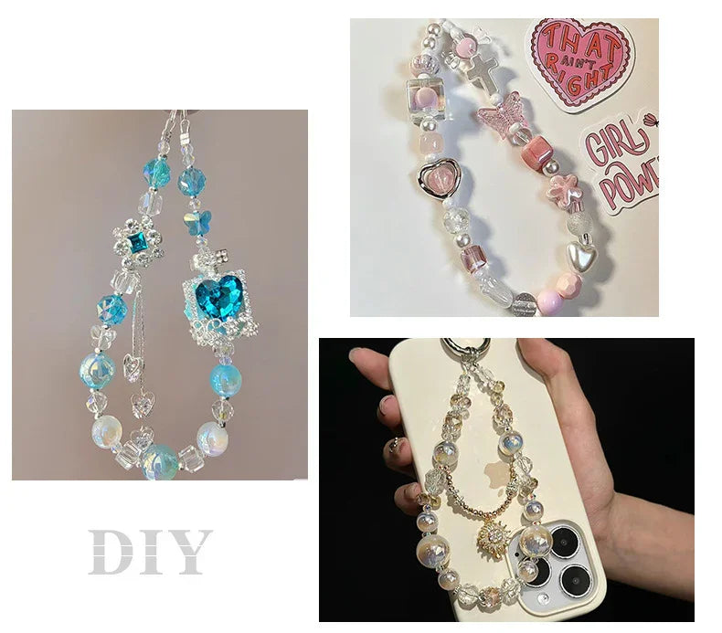 Fancy Silver Alloy Rhinestone love butterfly alloy through-hole beads loose beads