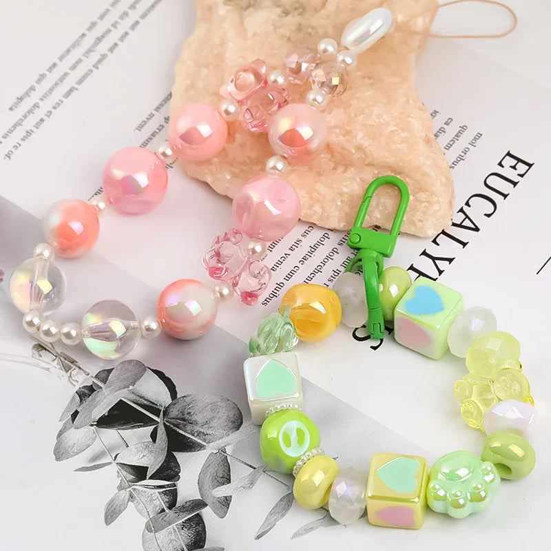 Acrylic bubble bead dye core color bear beads about 320pcs
