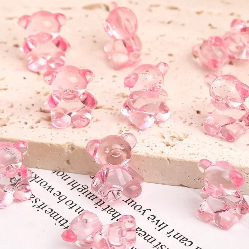 Acrylic bubble bead dye core color bear beads about 320pcs