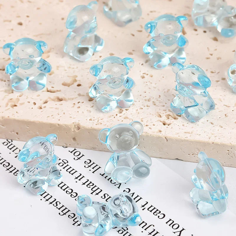 Acrylic bubble bead dye core color bear beads about 320pcs