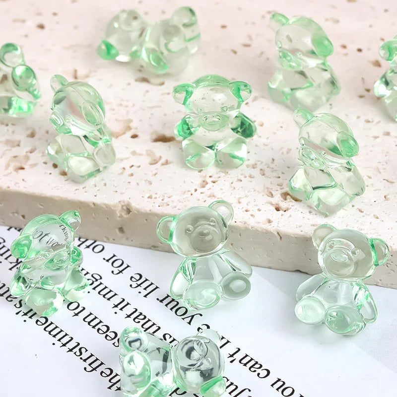 Acrylic bubble bead dye core color bear beads about 320pcs