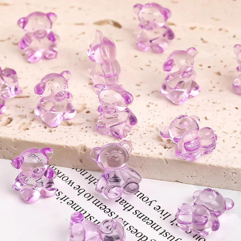 Acrylic bubble bead dye core color bear beads about 320pcs