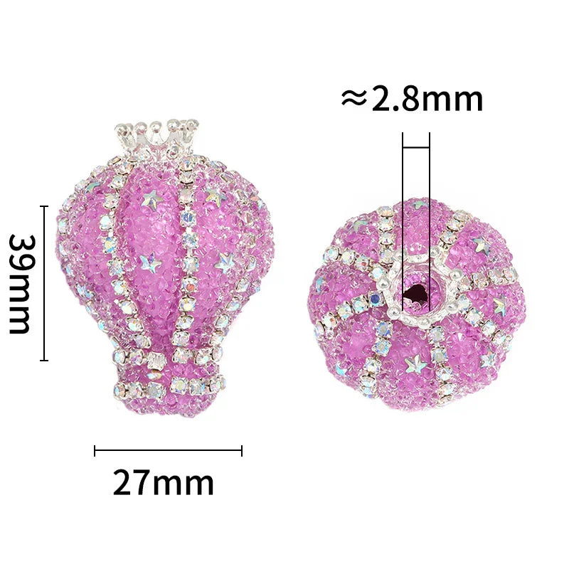 Gipsophila Crown Hot Air Balloon Sugar Beads Rhinestone Chain Drill Ball