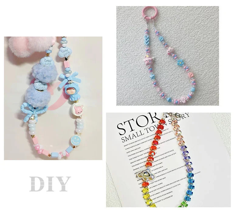 Luminous Cream Series Clouds Vertical Hole Acrylic Beads