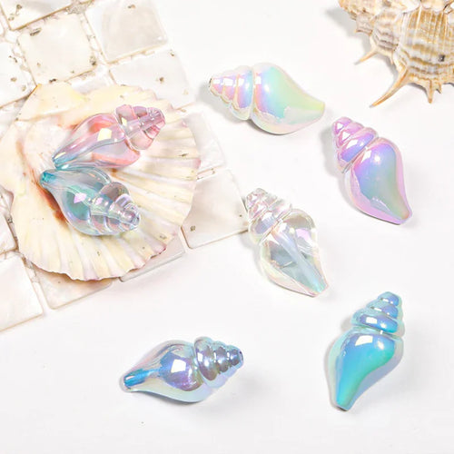 Colorful two-color vignetting straight hole conch perforated acrylic