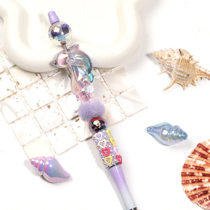 Colorful two-color vignetting straight hole conch perforated acrylic