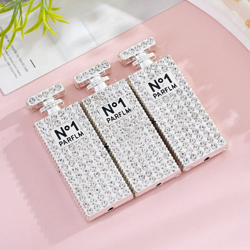 Silver Alloy Beads perfume bottle straight hole beads