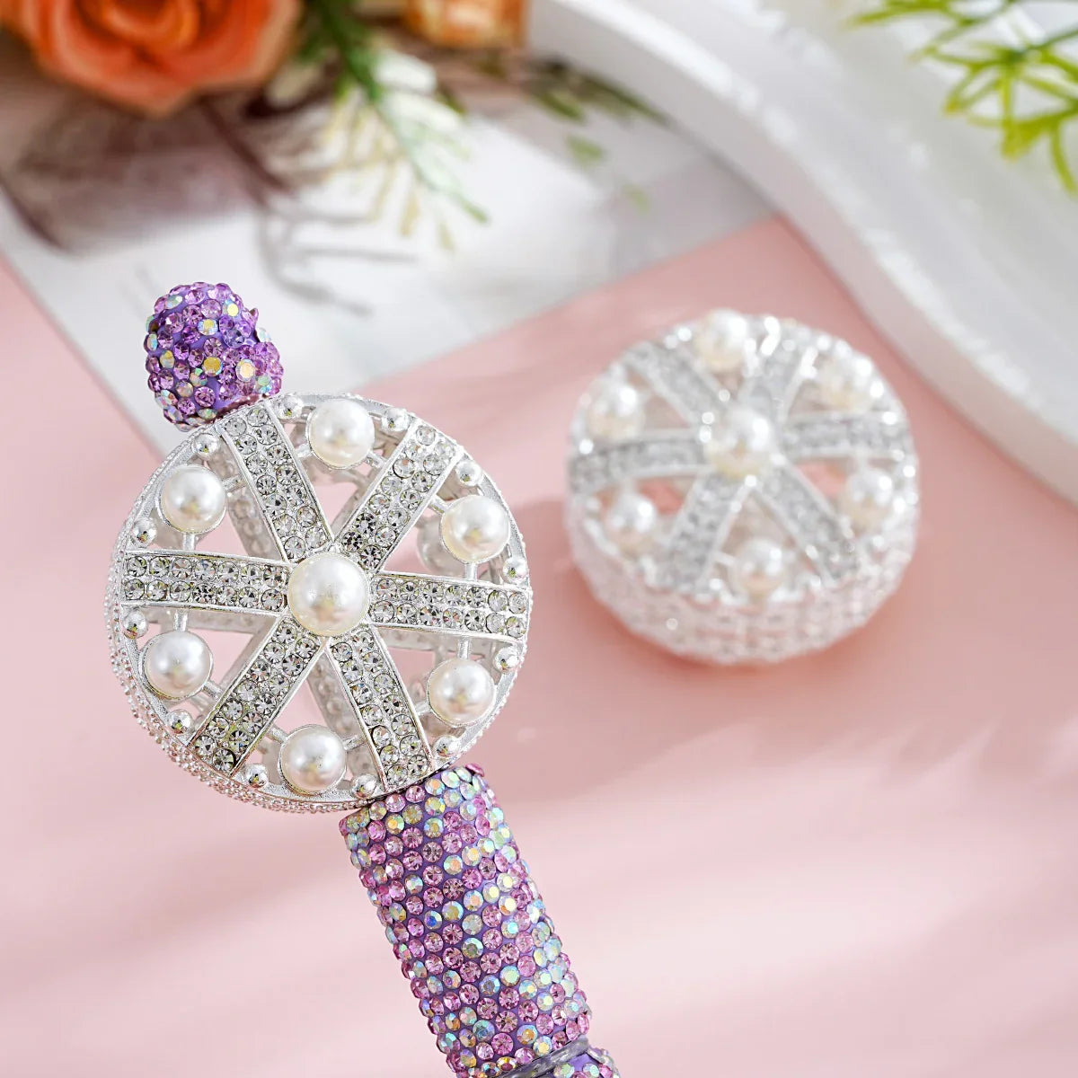 Silver Alloy Beads Large Crown Straight Bead