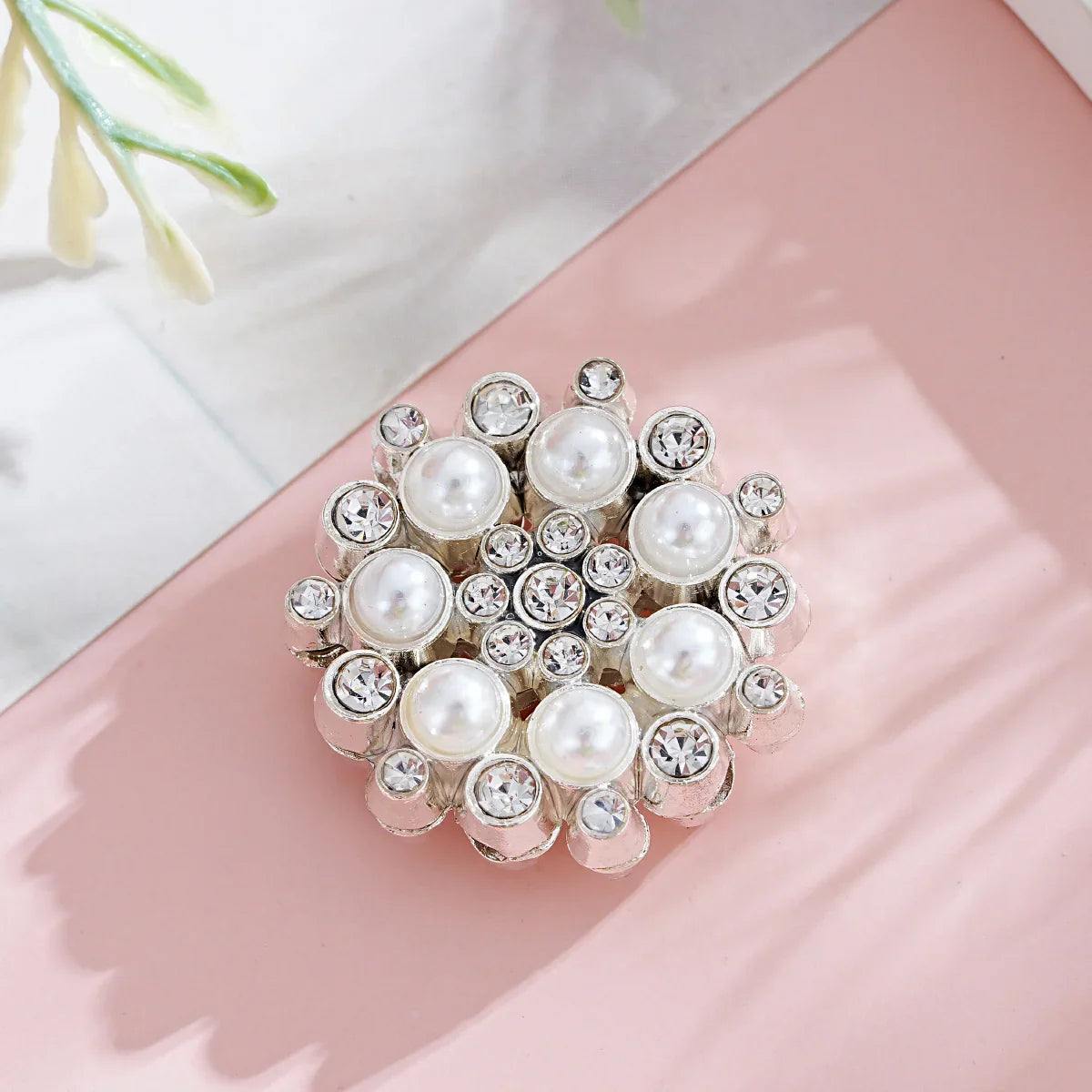 Luxury craft pearl snowflake straight hole beads