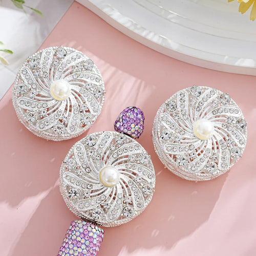 Luxury craft diamond-encrusted bear straight hole beads DIY hand-made wearable pen mobile phone chain bag chain car accessories