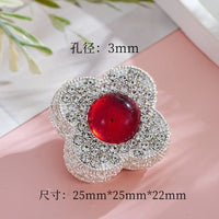 silver transparent red