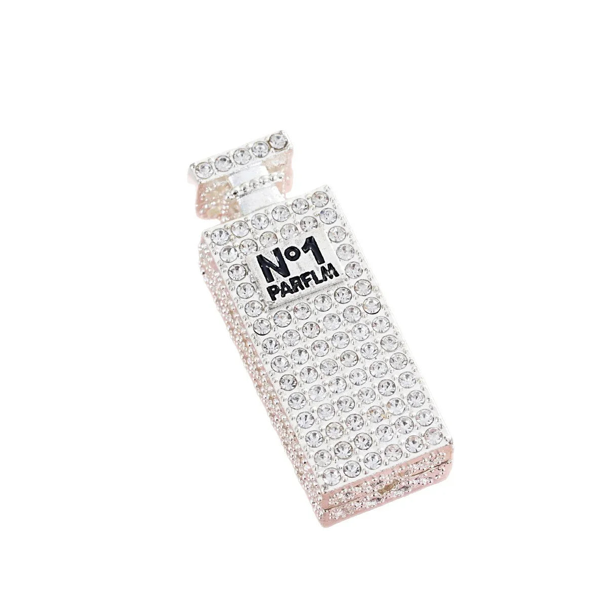Silver Alloy Beads Full-drilled perfume bottle with straight holes and beads