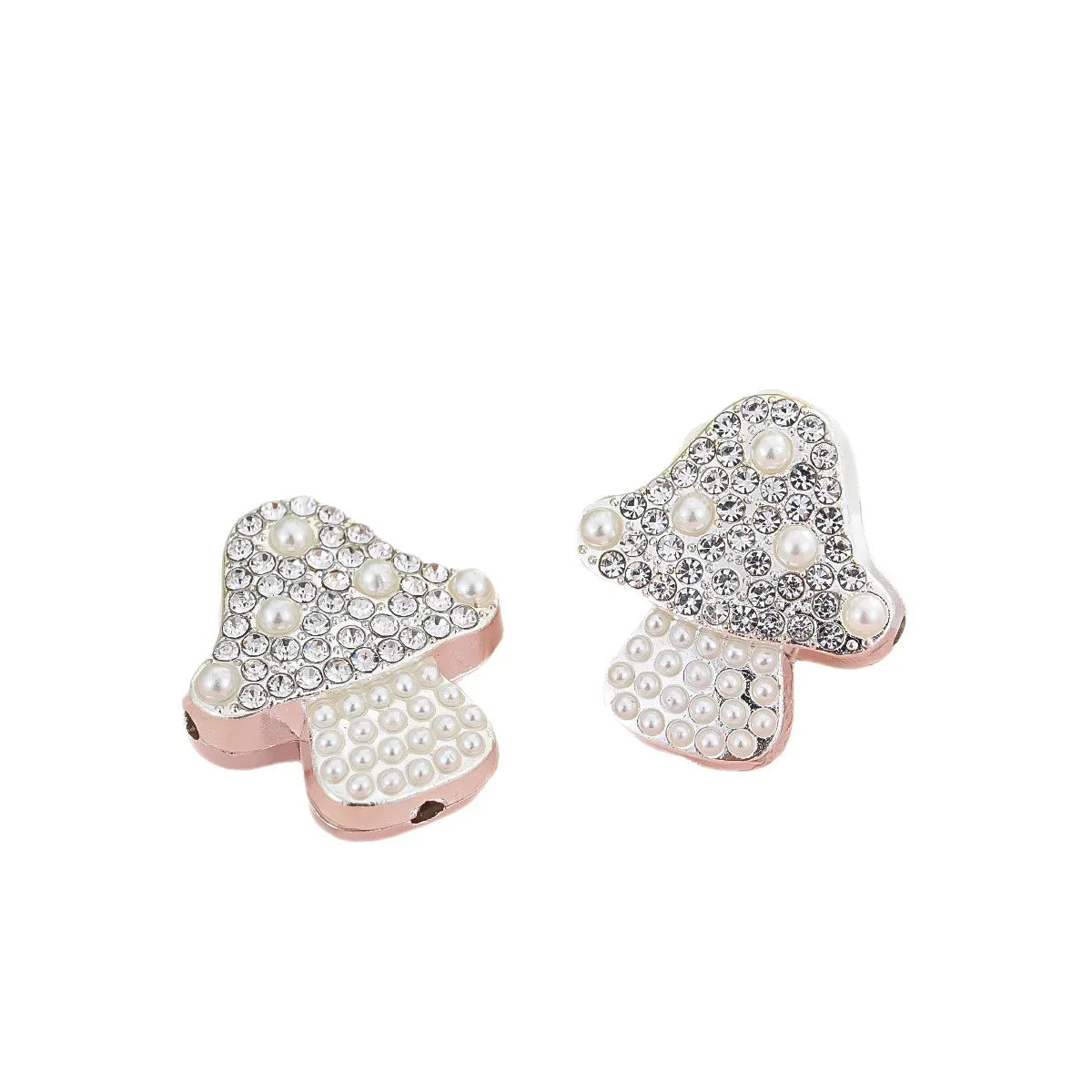 Pearl mushroom straight hole beads