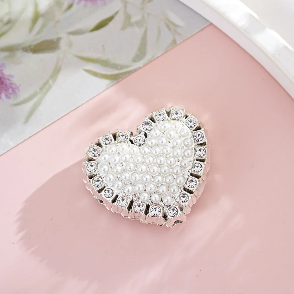 Alloy Full-diamond Love-shaped Beaded Pen