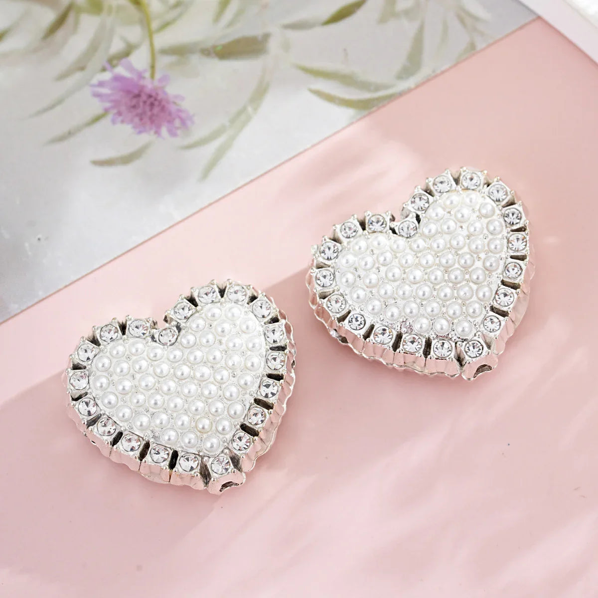 Alloy Full-diamond Love-shaped Beaded Pen