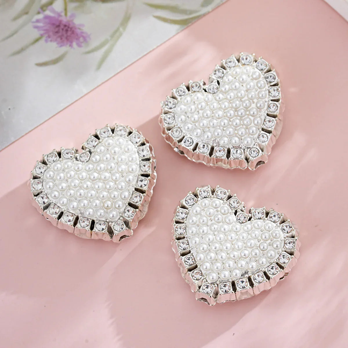 Alloy Full-diamond Love-shaped Beaded Pen