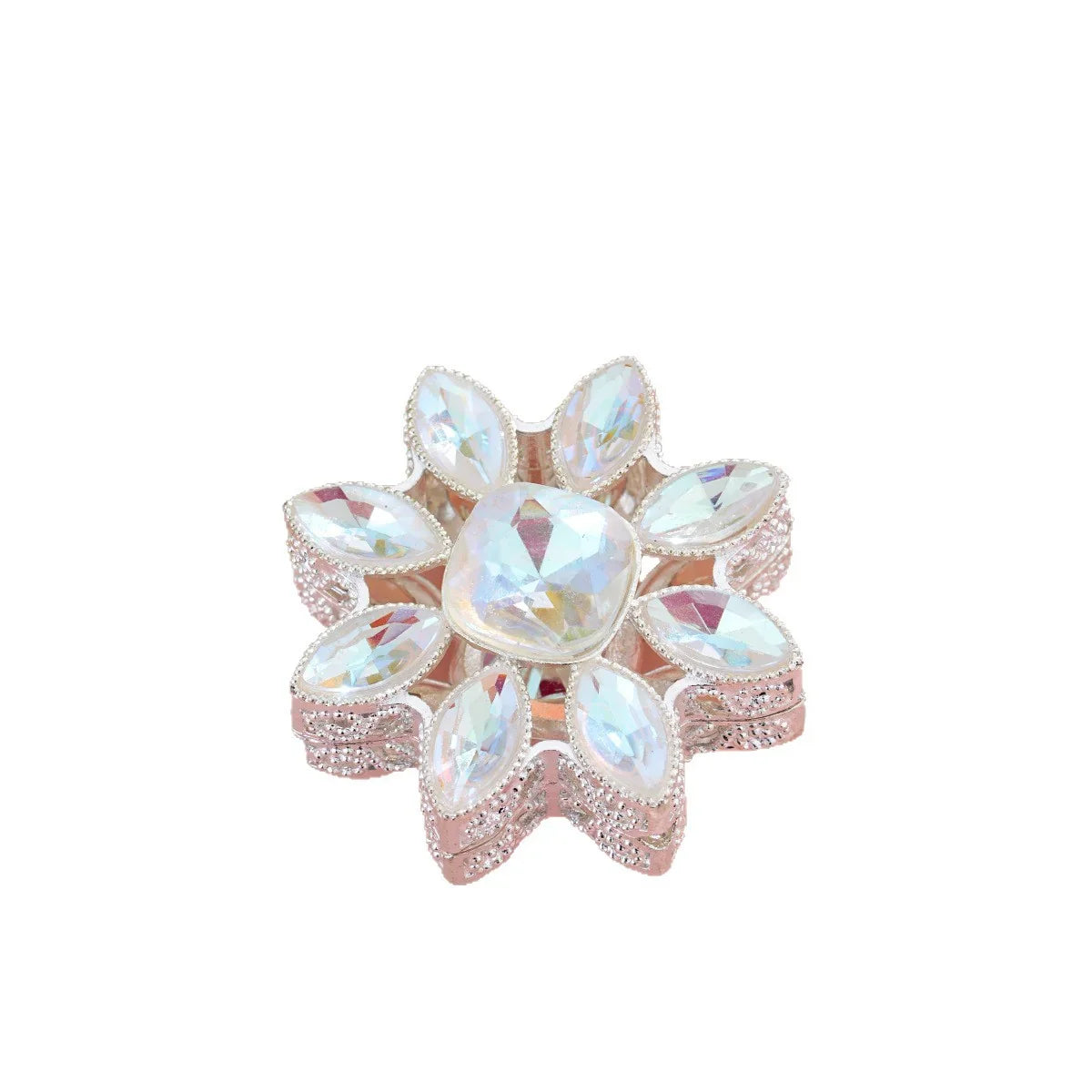 Silver Alloy Beads Big Sun Flower Straight Bead